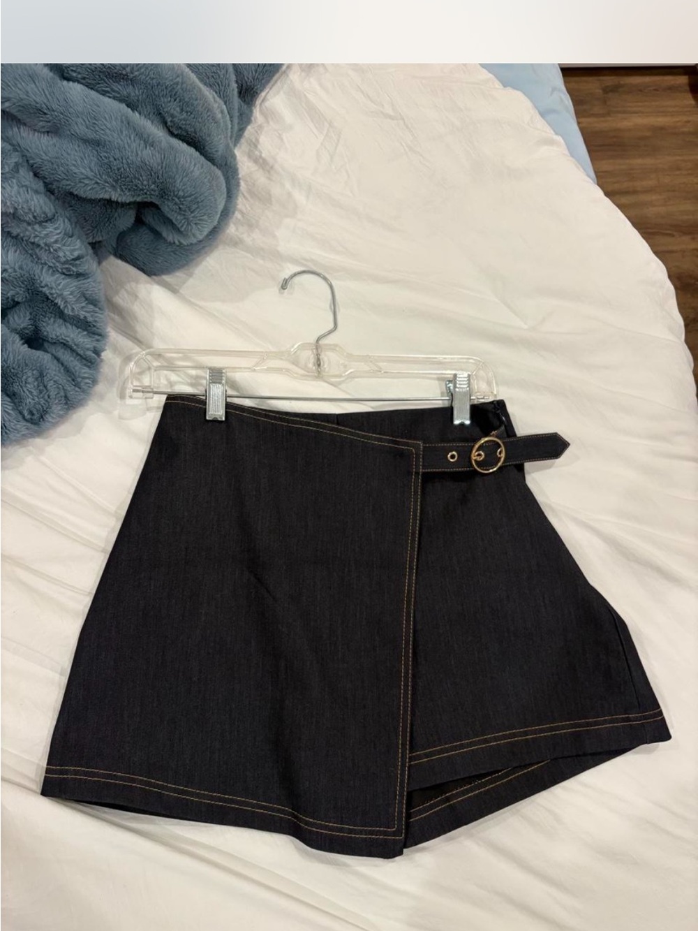 Denim Wrap skort with Belt